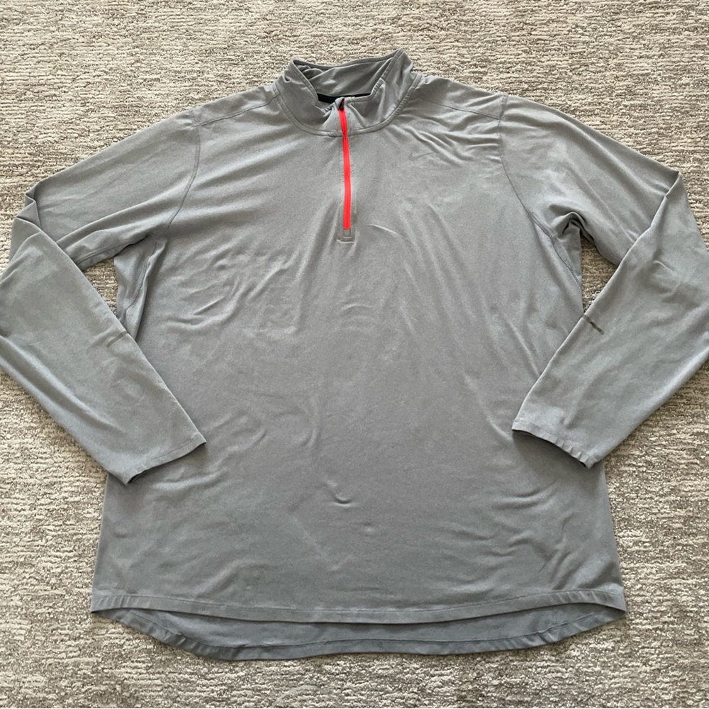 Nike Running Dri-Fit Element 1/4 Zip XXL Men’s Light Gray Long Sleeve Pullover